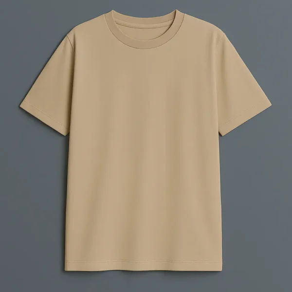 plain beige front REALISTIC OVERSIZED TEE